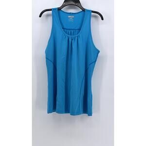 KIRKLAND SIGNATURE Women's Blue Small Striped Active Tank SZ L